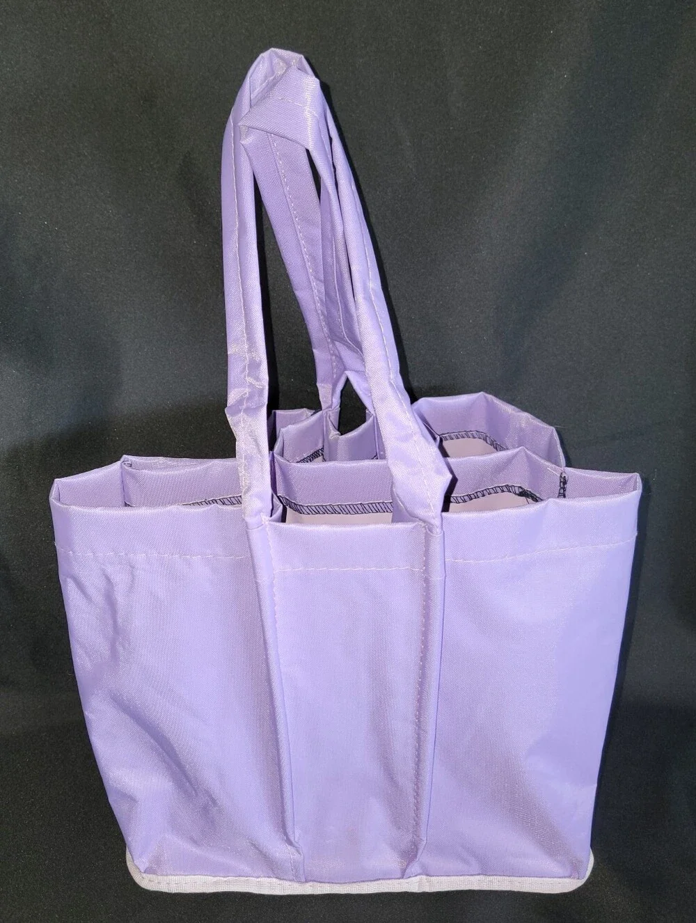 Milano Italy Purple Nylon Wine Tote 6 Pocket Bottle Carrier Winery Bag